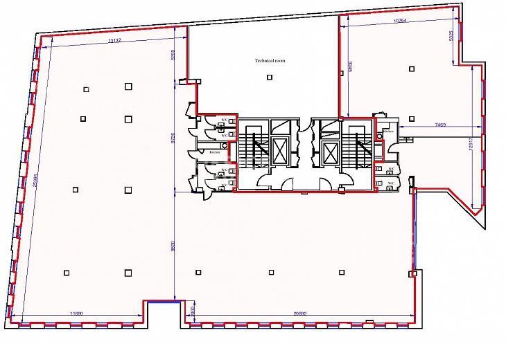 Аренда офиса 931 м², 2 этаж, в бизнес-центре Мосэнка Плаза 3
